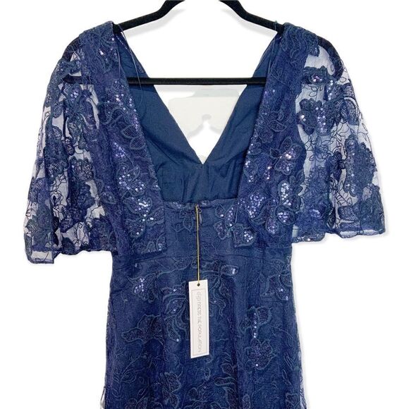 NWT Dress The Population Roseanna Navy Lace Dress Size XXS (R4) - Picture 7 of 12